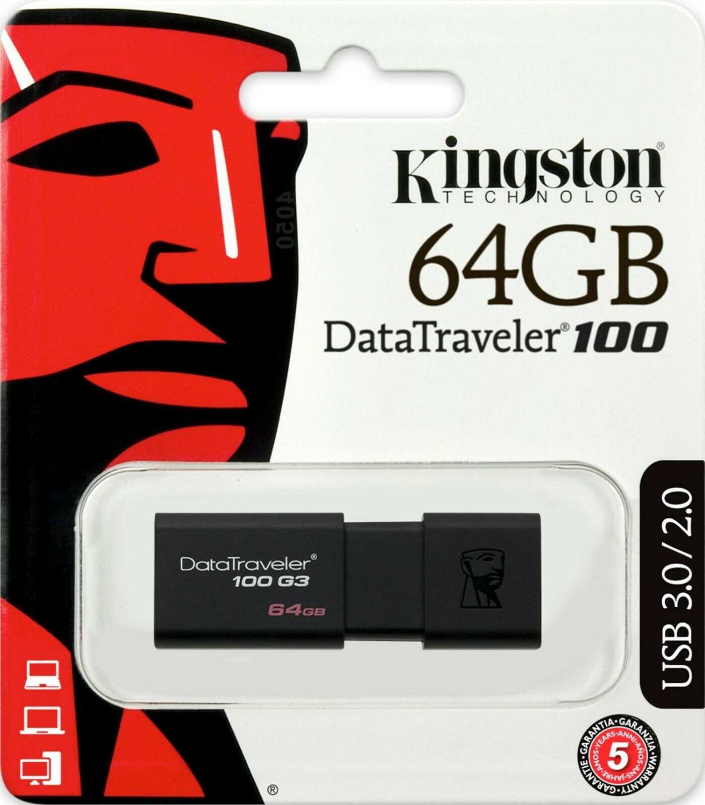 Kingston 64GB DT100G3 USB3.0 USB Drive