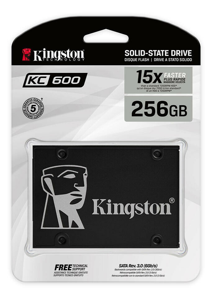 Kingston 256GB SSD KC600 SATA III 3D TLC