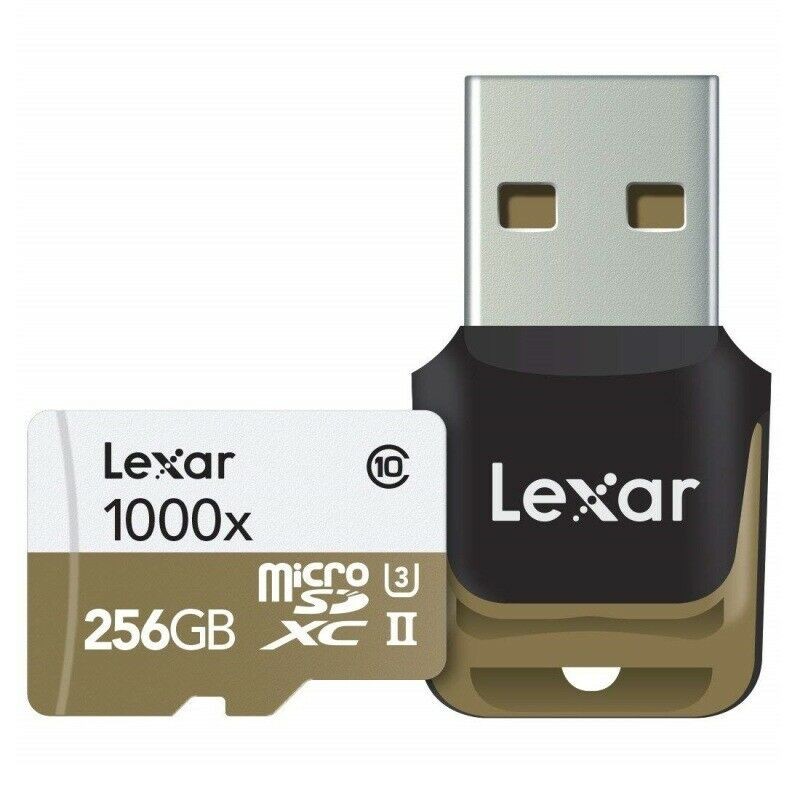 Lexar 256GB Professional 1000x Micro SDXC with USB3.0 Card Reader 150MB/s