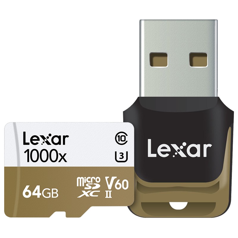 Lexar 64GB Professional 1000x Micro SDXC with USB3.0 Card Reader 150MB/s