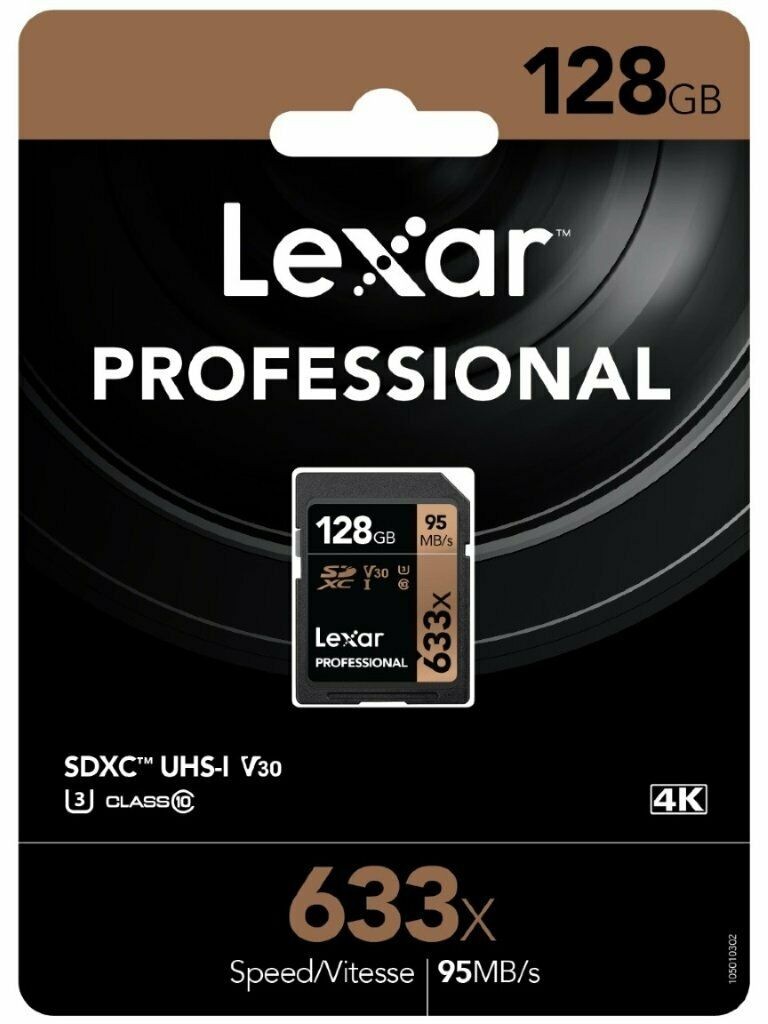 Lexar 128GB Professional 633x SDXC Card