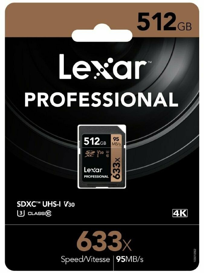 Lexar 512GB Professional 633x SDXC Card