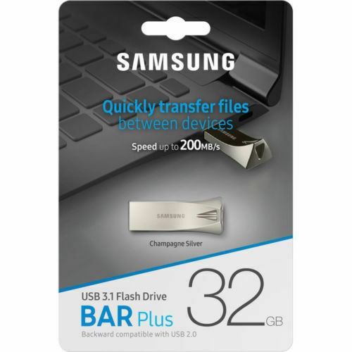 SAMSUNG 32GB USB 3.1 USB Drive Bar Plus (Silver)