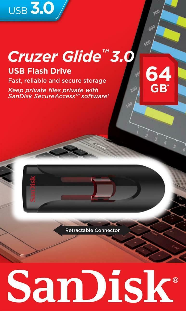 Sandisk 64GB Cruzer Glide 3.0 USB Drive