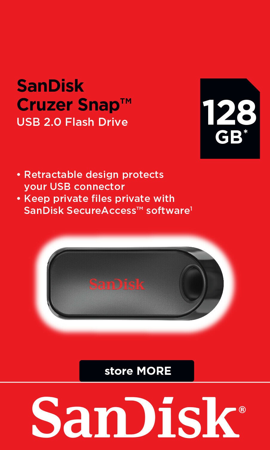 Sandisk 128GB Cruzer Snap USB Drive