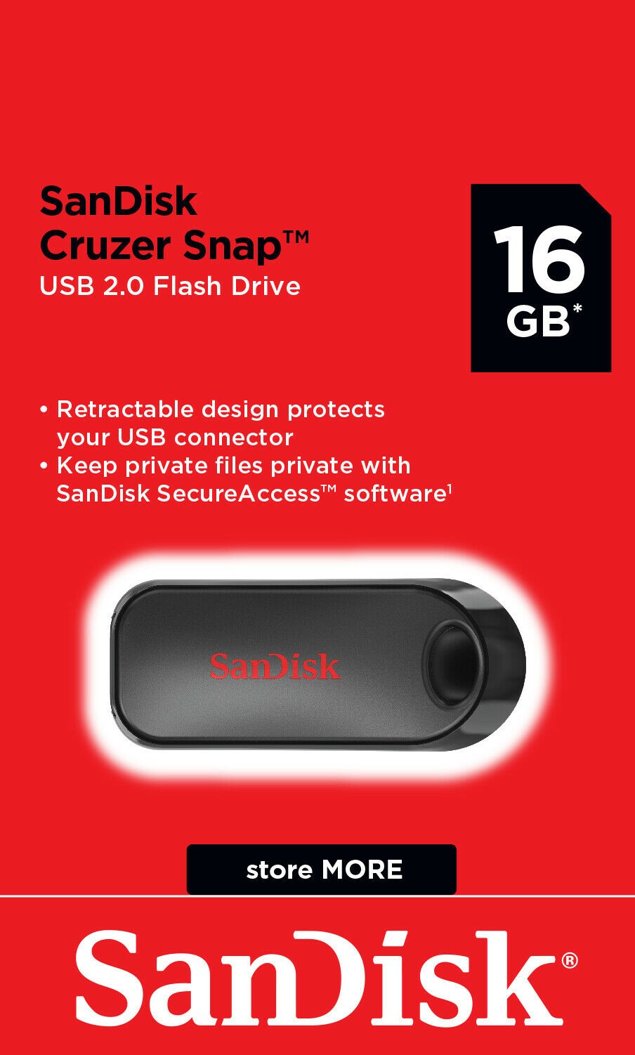 Sandisk 16GB Cruzer Snap USB Drive