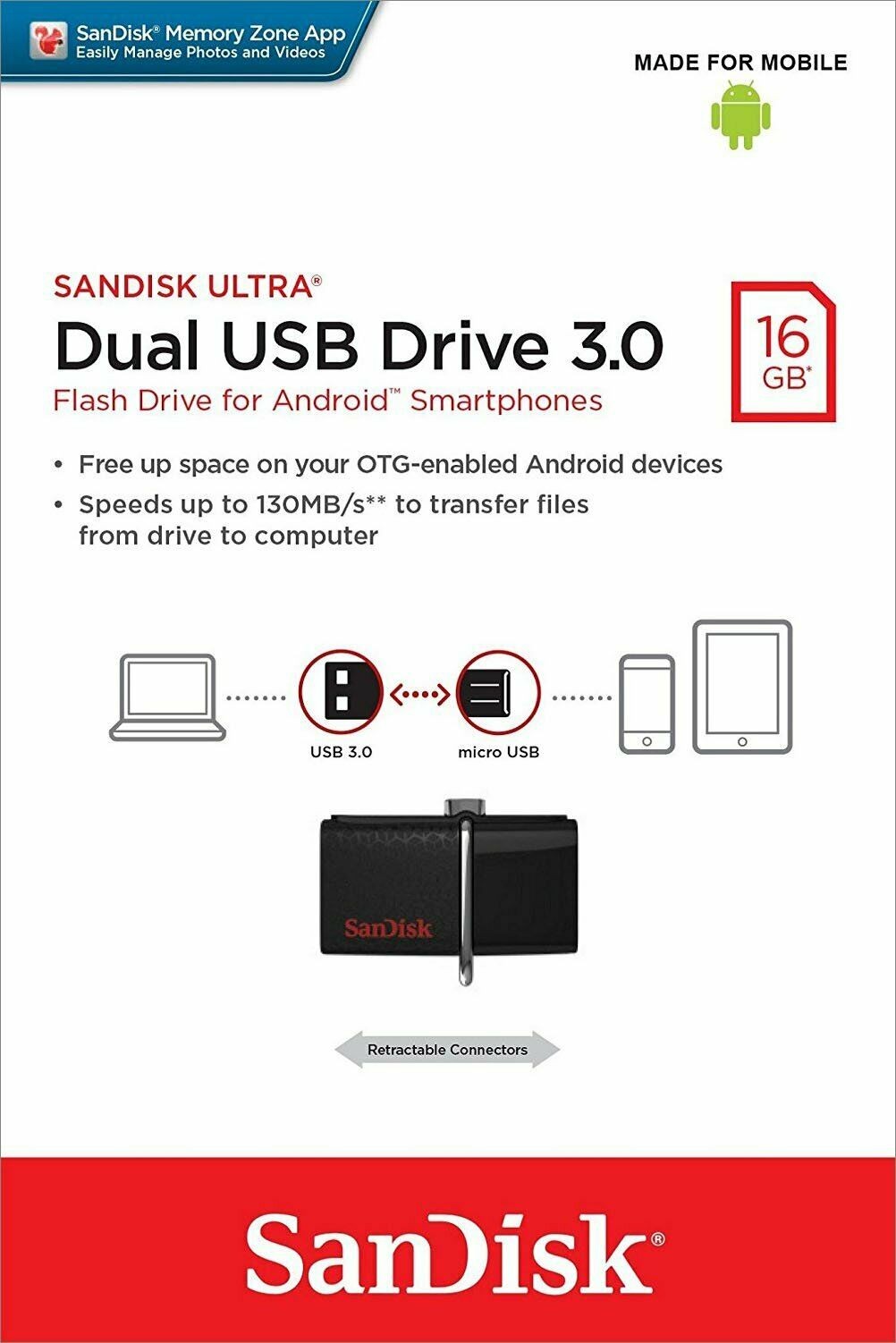 Sandisk 16GB Ultra Dual OTG Drive USB 3.0
