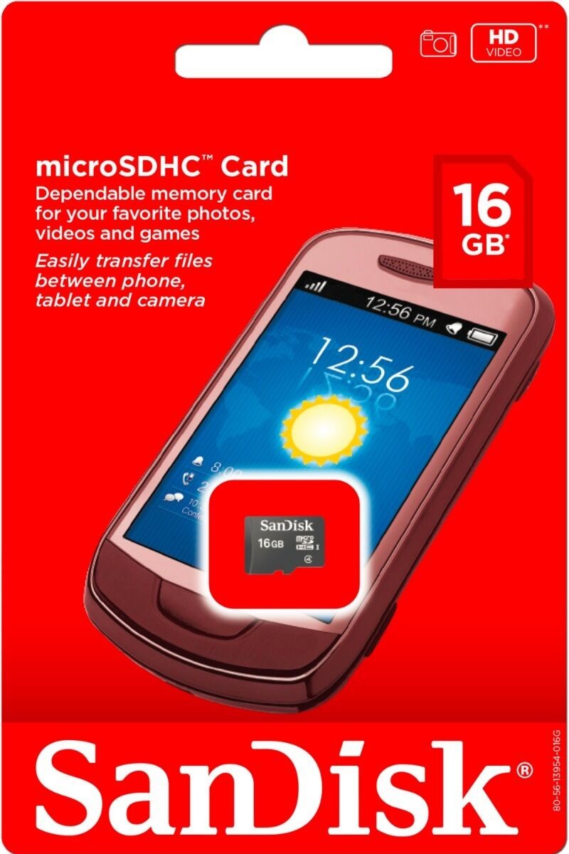 Sandisk 16GB Micro SDHC Class 4