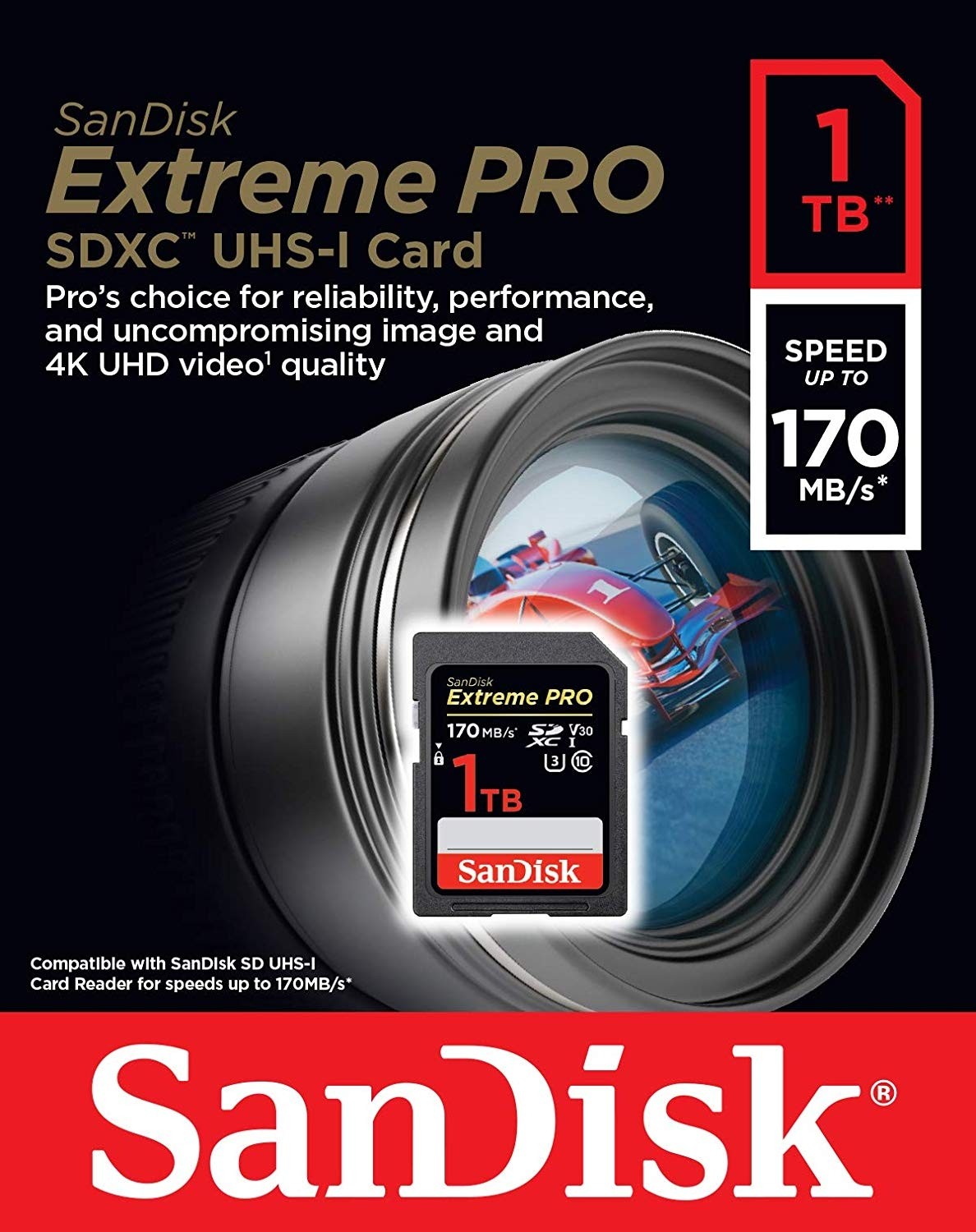 Sandisk 1TB Extreme Pro SDXC U3 4K V30 (170M/s)