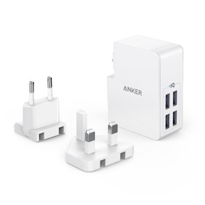 ANKER PowerPort 4 Lite 4 Port Wall Charger (UK & EU Plugs)