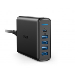 ANKER PowerPort SPEED PD 5 60W with USB-C PD 5 Port Charger