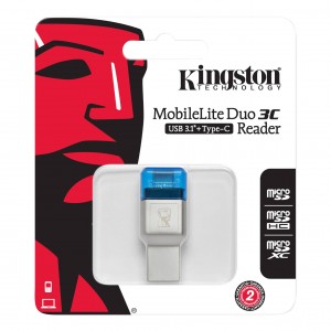 Kingston FCR-ML3C Card Reader for USB Type-C and MicroSD Cards