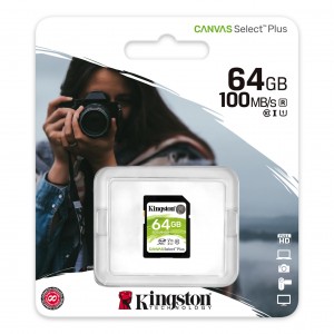 Kingston 64GB SDXC Card Canvas Select Plus 100MB/s