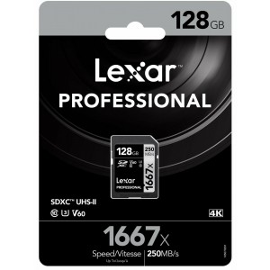 Lexar 128GB Professional 1667x SDXC Card UHS-II V30