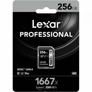 Lexar 256GB Professional 1667x SDXC Card UHS-II V30