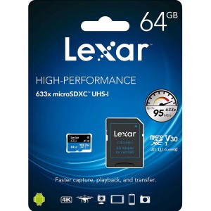 Lexar 64GB High Performance 633x Micro SDXC Card 95MB/s