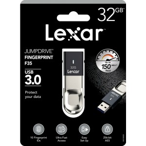 Lexar 32GB JumpDrive F35 FingerPrint USB Drive