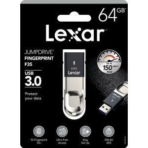 Lexar 64GB JumpDrive F35 FingerPrint USB Drive