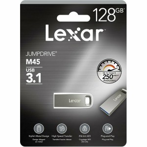 Lexar 128GB JumpDrive M45 USB3.1 Metal USB Drive