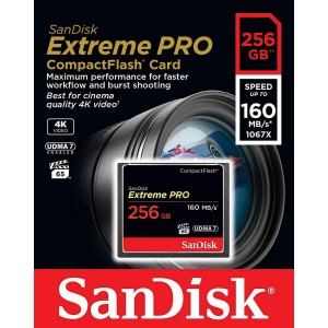 Sandisk 256GB Extreme Pro CF Card (R160MB/S)