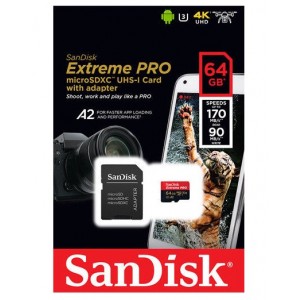 Sandisk 64GB Extreme Pro Micro SDXC V30 4K 170MB/s
