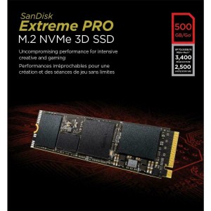 SanDisk Extreme Pro 500GB M.2 (NVMe) 3D SSD