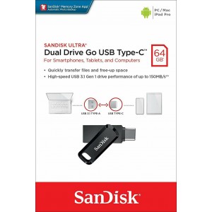 Sandisk 64GB Ultra Dual Drive Go Type C USB3.1