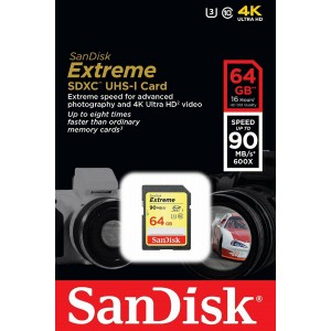 Sandisk 64GB Extreme SDXC 150MB/s 4K V30