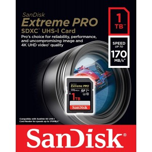 Sandisk 1TB Extreme Pro SDXC U3 4K V30 (170M/s)