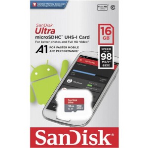 Sandisk 16GB Ultra Micro SDHC A1 UHS-1 100MB/s